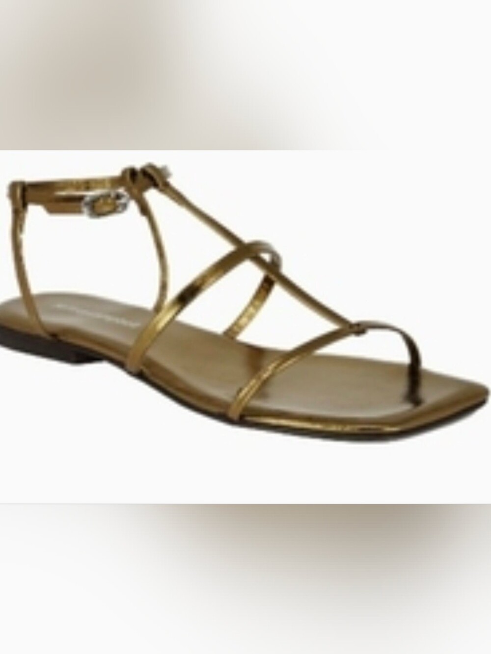 Jeffrey Campbell Metallic Flat Strappy Sandals. Scroll Photos For Condition!